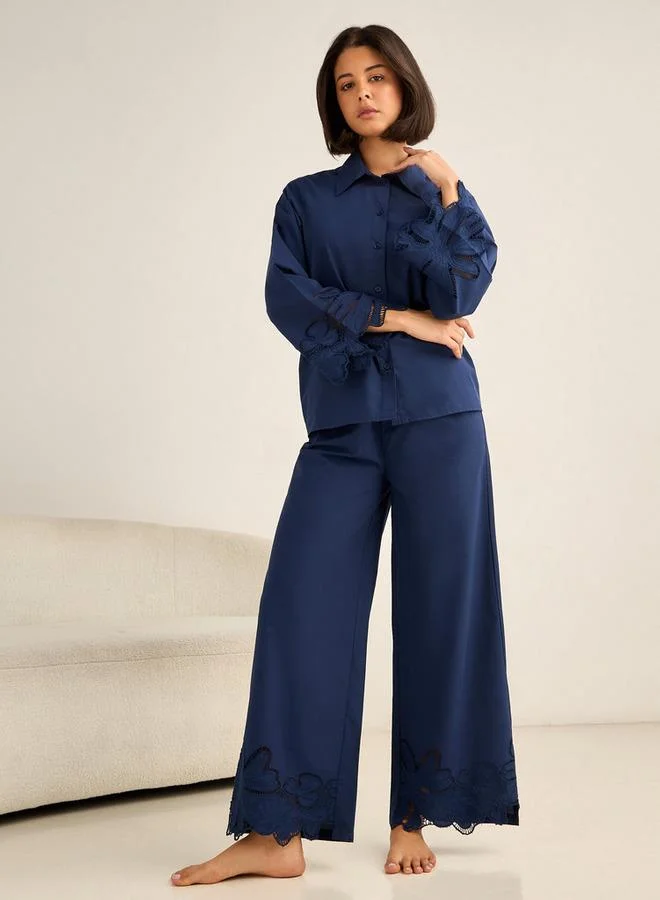 Splash FAV Pyjama Set Button-Down Shirt & Trousers